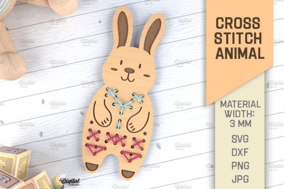 Adorable Bunny SVG for Cross Stitch Embroidery