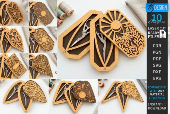 Charming Embroidery Scissors Cases Laser Bundle