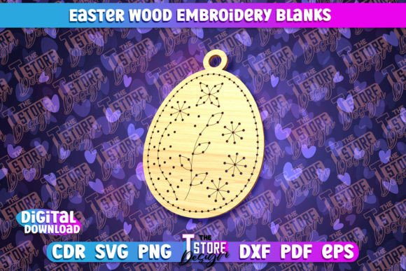 Easter Wood Embroidery for Boutique Sweatshirts