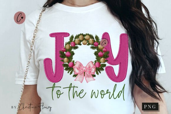 Faux Embroidery Joy the the World PNG Review