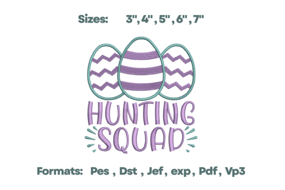 Hunting Squad Easter Egg Embroidery