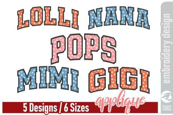 Mother's Day Varsity Font Appliqué Bundle