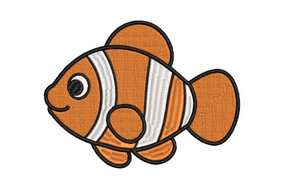 Nemo Fish Embroidery Design: A Playful Ocean Touch