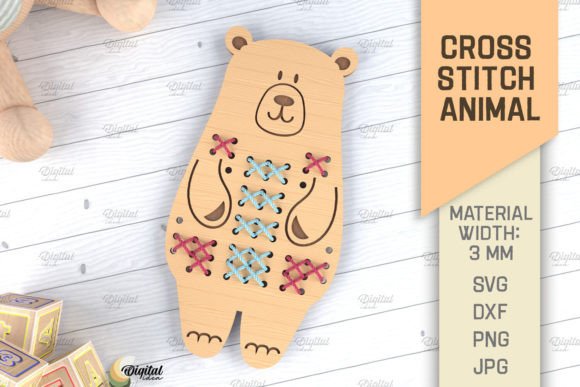 Review: Cross Stitch Animals Laser Cut. Bear SVG