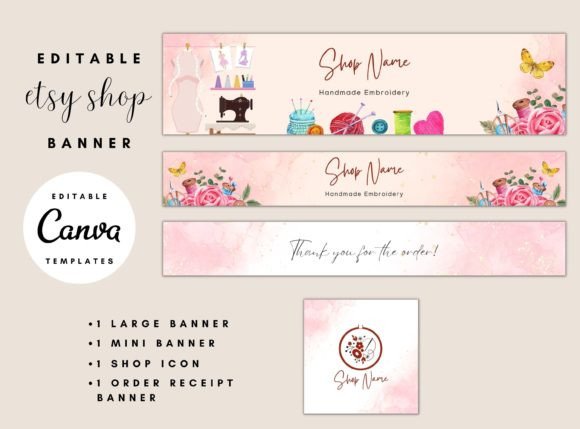 Review: Embroidery Etsy Shop Kit Templates
