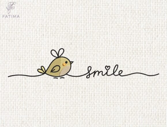 Smile Bird Embroidery Design: A Charming Addition