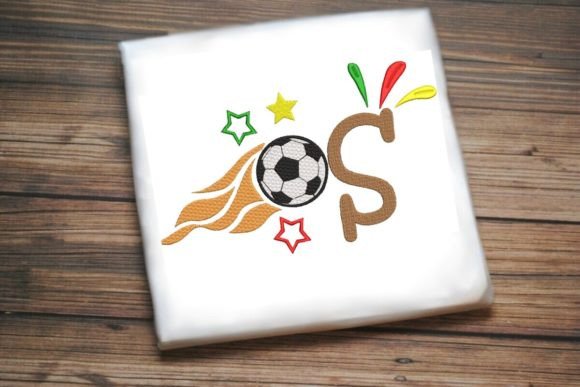 Stylish S Letter Soccer Ball Alphabet