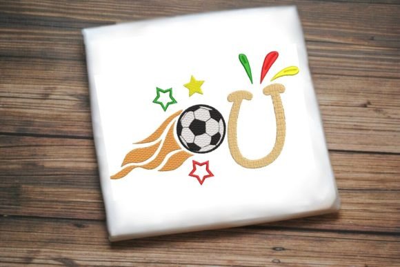 U Letter Soccer Ball Alphabet: A Unique Embroidery Twist