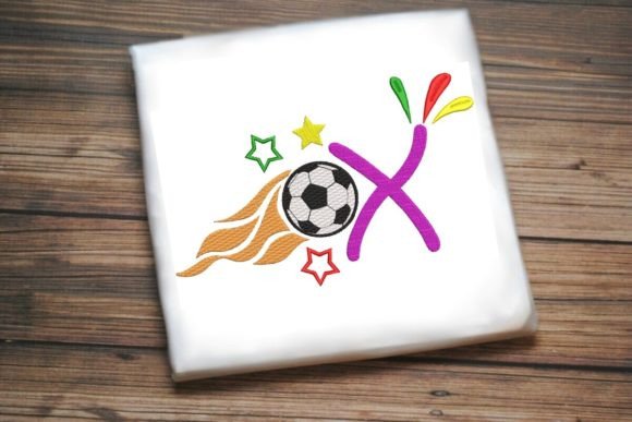 X Letter Soccer Ball Alphabet: A Bold and Playful Design